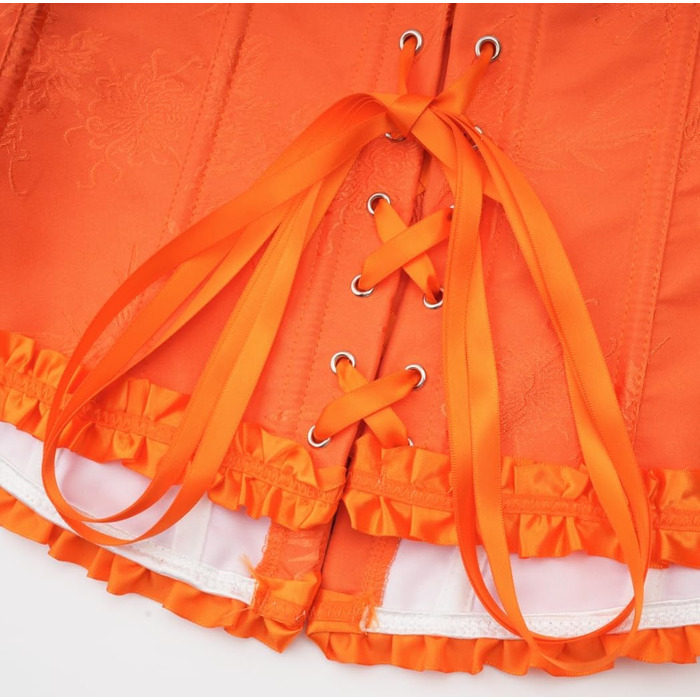 Корсет жіночий KUOSE з нагрудником, великі розміри S-6XL, чорний (30-32, помаранчевий)