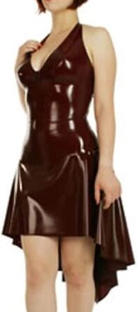 Латексний костюм-комбінезон з V-подібним вирізом QJZM, сукня-корсет, костюм котячого костюма