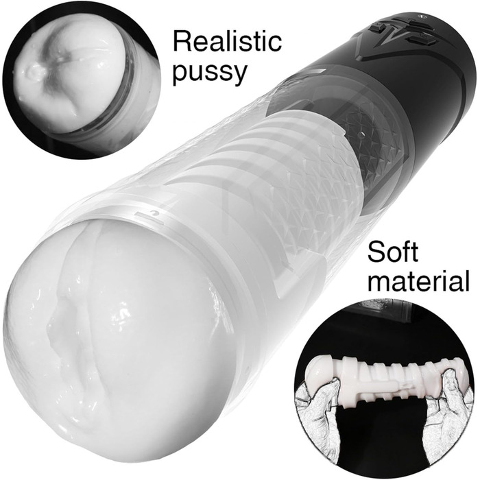 Електричний масажер для чоловіків – стимулятор пеніса з режимами всмоктування. Іграшка для дорослих