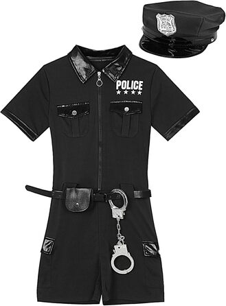 Костюм поліцейського Anyakay: сексуальний жіночий комплект з боді (XL, чорний)