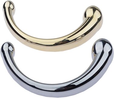 Анальний стимулятор Doppelkopf з подвійним наконеччям: стик, кульки, для чоловіків та жінок. Стимулятор G-точки, вагінальний/анальний дилататор, метал, золото, L, преміум якість