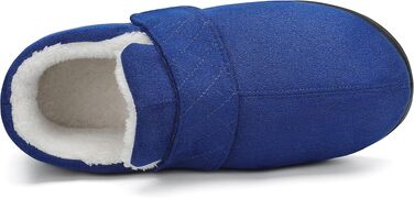 Чоловічі зимові теплі капці Mishansha з ефектом пам'яті (Memory Foam), плюшеві домашні тапочки, темно-сині, розмір 42 EU