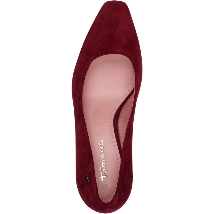 Жіночі туфлі-човники Tamaris зі шкіри, колір бордовий (Merlot), розмір 39 EU