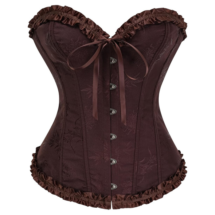 Корсет жіночий KUOSE з нагрудником, великі розміри S-6XL, чорний (34-36)