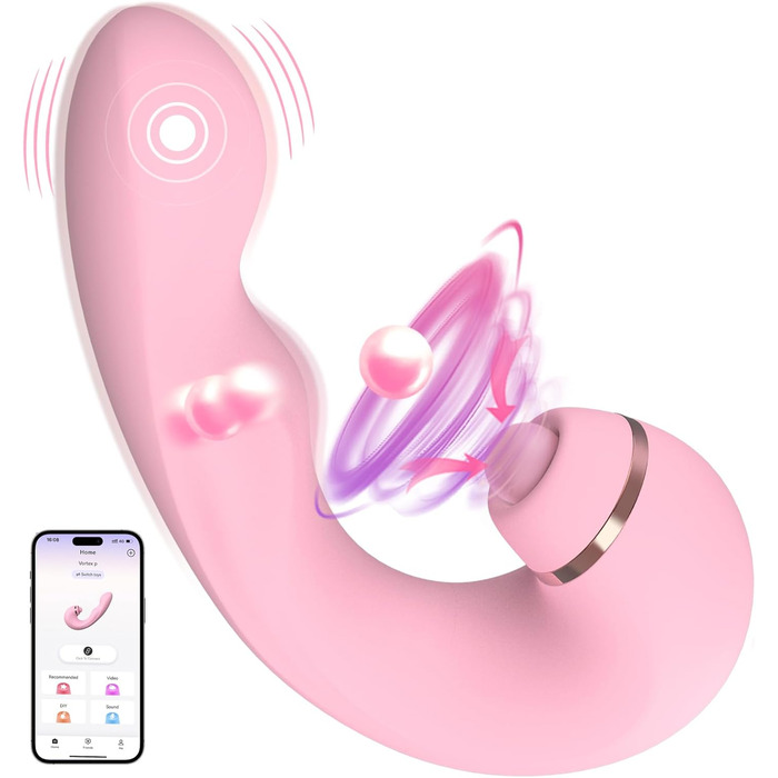 Вібратор для клітора Erotik Butterfly з APP - силіконовий вібратор-метелик для жінок, G-spot, 3-в-1, 5x5x10 режимів (рожевий)