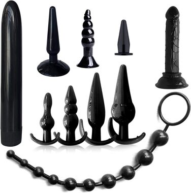 Набір для БДСМ: 26 предметів - наручники, аналплаг, кільце для пеніса, чік, прищіпки для сосків, маска для очей, плеть, заглушка. Ідеальний набір для сексуальних ігор та зв'язування.