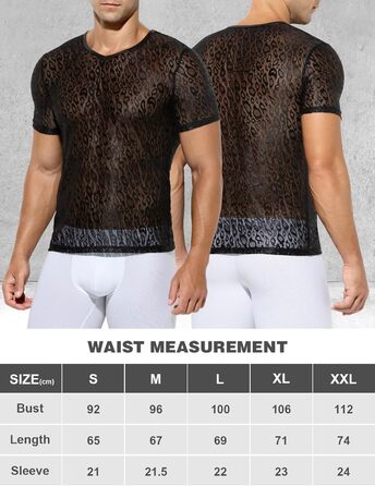 Чоловічий костюм для рейву Casey Kevin Netzhemd, чорний, розмір XXL