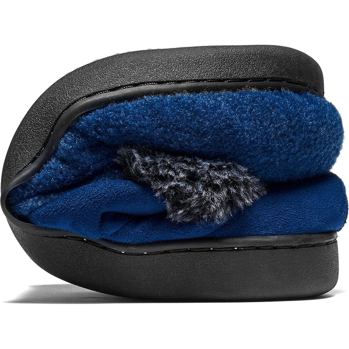 Чоловічі зимові теплі тапочки Mishansha з ефектом пам'яті (Memory Foam), плюшеві домашні капці, темно-сині, розмір 43 EU