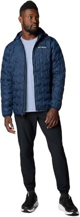 Чоловіча пухова куртка з капюшоном Columbia Delta Ridge™ II, темно-синя (Collegiate Navy), розмір L