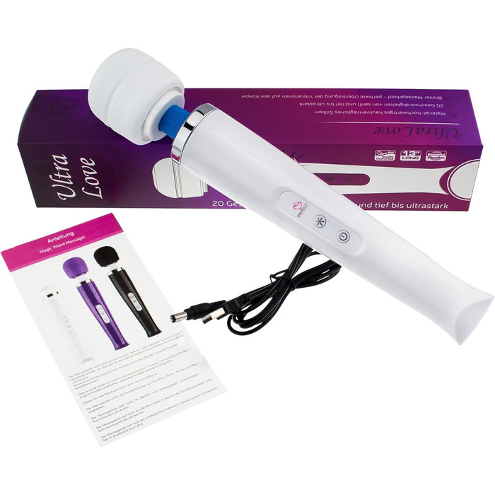 Масажер-паличка Magic Wand - акумуляторний вібратор, 20 рівнів інтенсивності, для розслаблення та задоволення