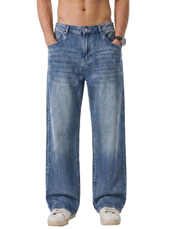 Чоловічі джинси Elegancity Baggy Stretch: широкі штани в стилі Y2K Streetwear, Loose Fit, сині (XS)