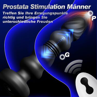 Вібратор для анусу з 10 режимами вібрації: стимуляція простати, для чоловіків та жінок, секс-іграшка