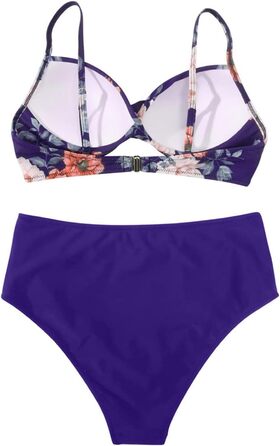 Купальник жіночий суцільний Monokini з V-подібним вирізом, ефект схуднення, темно-синій (L)