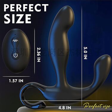 Вібратор для чоловіків PINTLE з дистанційним керуванням, масажер простати, анальний плагін з 10 режимами вібрації та функцією удару