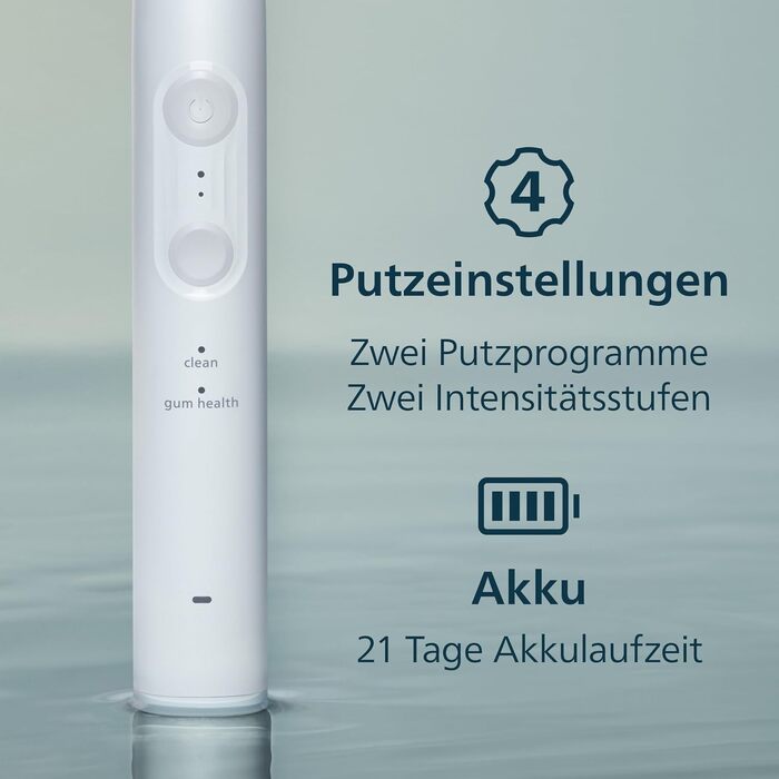 Електрична сонічна зубна щітка Philips Sonicare Series 4100 з датчиком тиску та таймером, чорна, HX4044/52