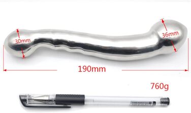 Анальний масажер з нержавіючої сталі з подвійним боком, стимулятор G-точки, масажер для простати, анальний плагін для жінок та чоловіків