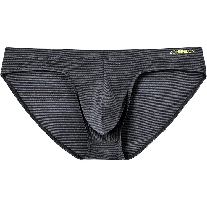 Чоловічі шорти ZUOAIYIN з великою кишенею. Сексуальна білизна для чоловіків, під одяг. Еластичні шорти з спандексу, поліестеру, еластану (9221). Чорний, сірий (M)