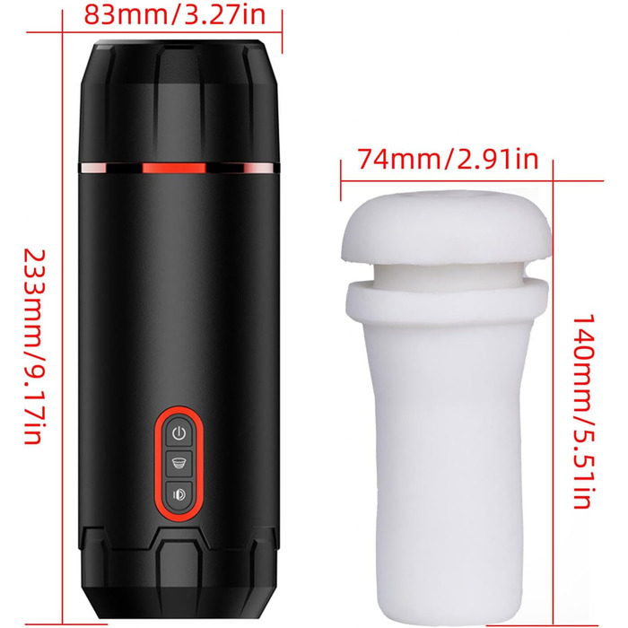 Автоматичний електричний статевий аксесуар з 5 режимами всмоктування та 10 вібраційними режимами, 3D силікон, стимулятор пеніса та вагіни