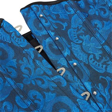 Корсет Sxybox для під грудьми, шнурування, корсаж, бюстгальтер, XXL, темно-синій - ідеально для Хелловіну та карнавалу