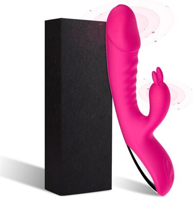 Вібратор G-Punkt Klassischer Rabbit з підігрівом, 10 режимів, тихий, для жінок (рожевий)