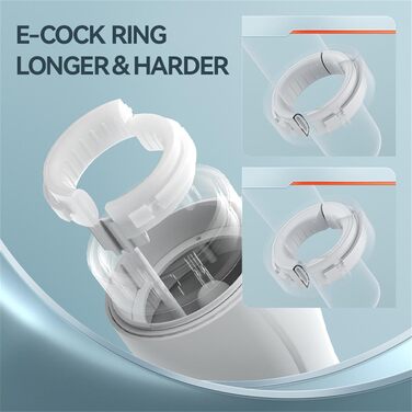 Масажер для чоловіків з 4 режимами всмоктування, 10 вібрацій та функцією нагріву - чорний