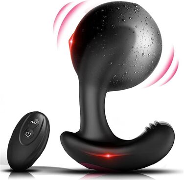 Надувний анальний вібратор з пультом дистанційного керування. 10 режимів вібрації, стимуляція G-точки та простати. Іграшки для дорослих для чоловіків, жінок, пар