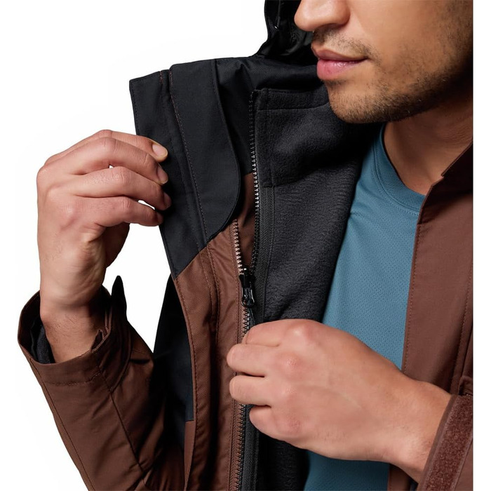 Чоловіча зимова куртка Columbia Bugaboo Fleece Interchange 3-в-1, колір Ancient Fossil, розмір L