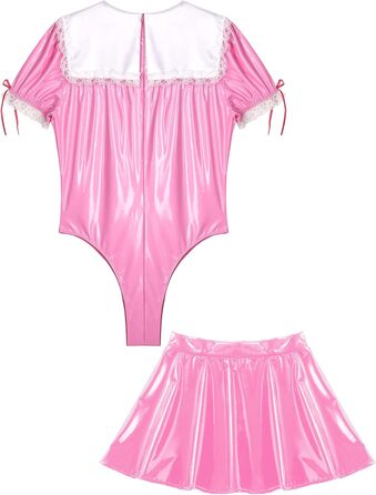 Костюм покоївки CHICTRY для чоловіків, чоловіча спідня білизна, косплей, рожевий (M)