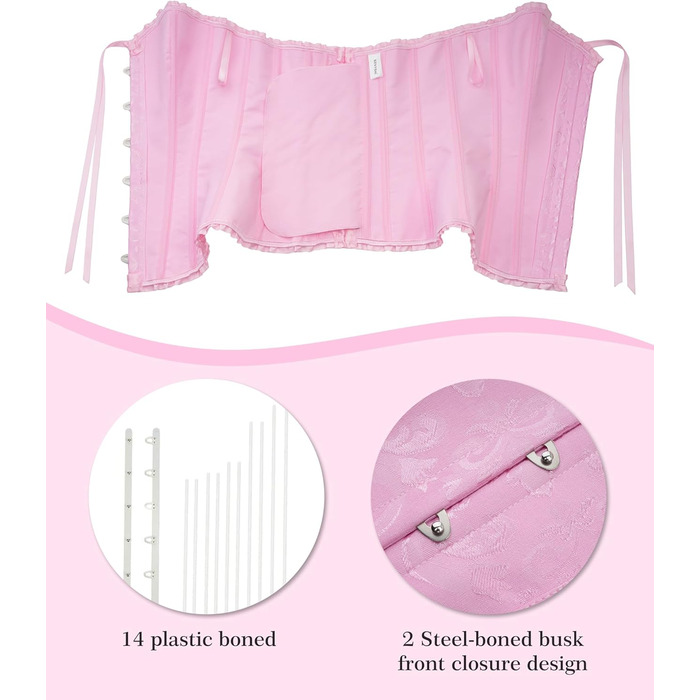 Корсет для жінок - бюстєль-корсет, чорний, розмір M - талія, формування фігури, повний бюст