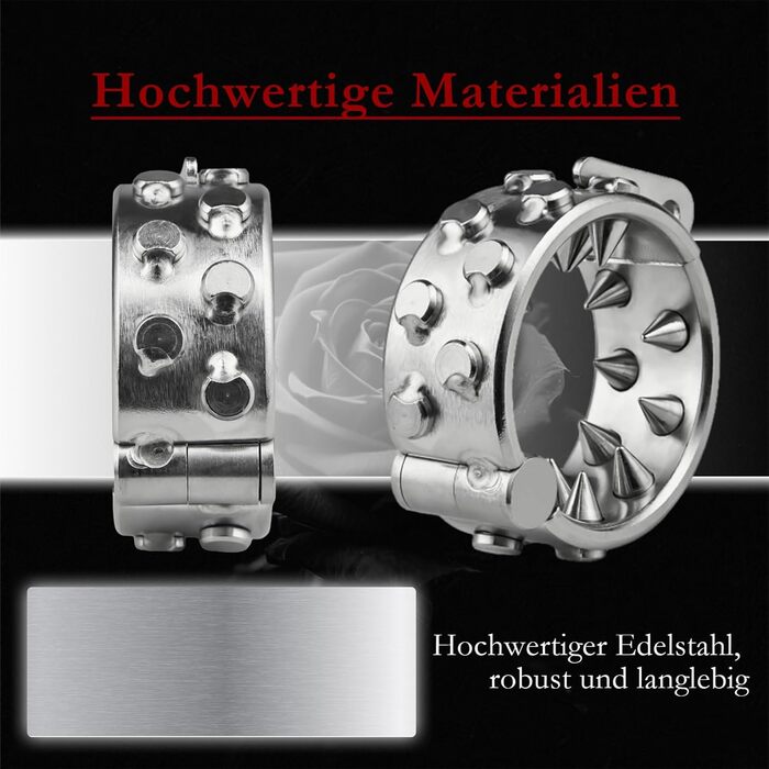 Набір для БДСМ-ігор для чоловіків: металеві кільця, пристосування для стиснення та набори ваги. Преміум-якість, не для використання на дітях.