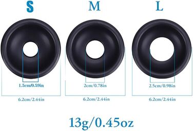 Набір аксесуарів для вакуумного насоса для збільшення статевого члена: 3 помпи, насадка зі штучними губами, 22.9x5.7 см