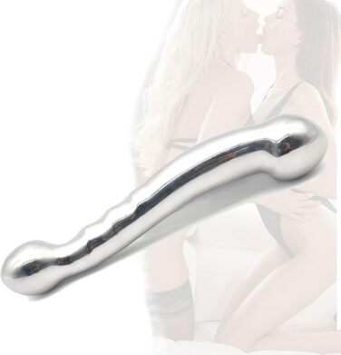 Анальний плуг TRQOYTU з нержавіючої сталі, подвійний наконечник для стимуляції простати та G-точки, мастурбація для чоловіків та жінок