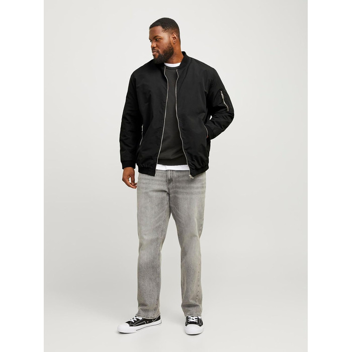Чоловіча куртка-бомбер JACK & JONES Blousonjacke, чорна, розмір 5XL