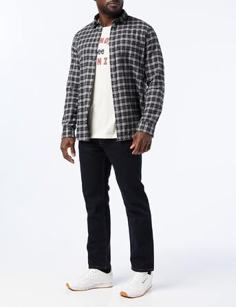 Чоловічі джинси LEE Brooklyn Classic Straight Fit, синьо-чорні, 32W / 30L
