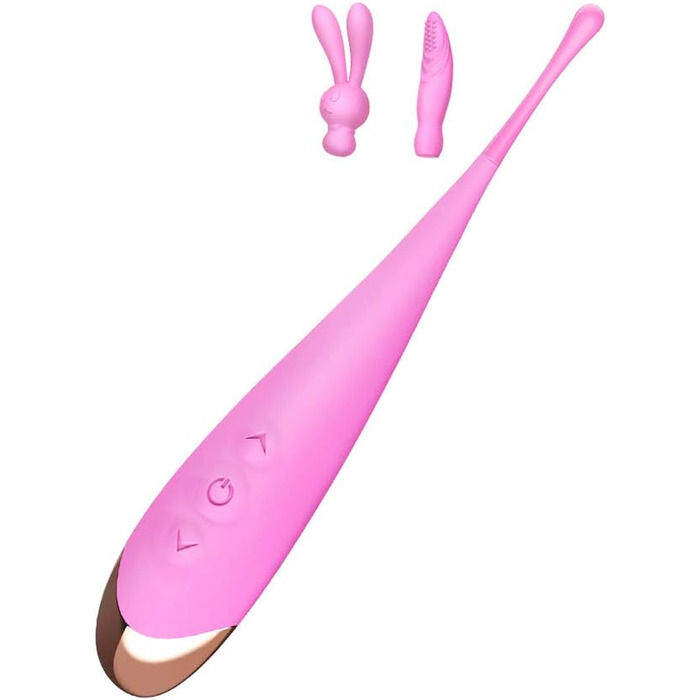 Вібратор Roluck тихий та потужний для стимуляції клітора та G-точки, з 3 змінними насадками, 7 режимів вібрації, водонепроникний, з силікону, для жінок, лесбійок