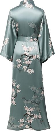 Халат жіночий довгий шовковий, квітковий принт, Babeyond - ідеальний для дому та вечірок
