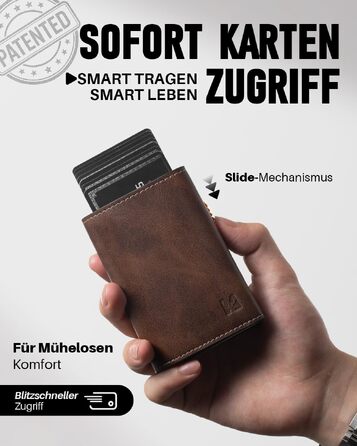 Чоловічий шкіряний гаманець з RFID-захистом, відділенням для монет та віконцем для фото, коричневий