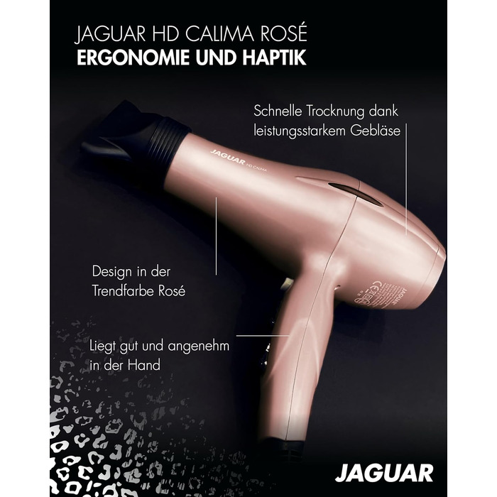 Професійний фен для волосся JAGUAR HD CALIMA Black — потужний стайлер з регулюванням температури, обдуву та кнопкою швидкого охолодження