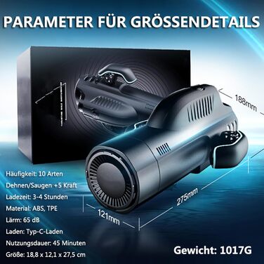 Вібратор для чоловіків з регулюванням інтенсивності та телескопічним дизайном – сексуальна іграшка для чоловіків