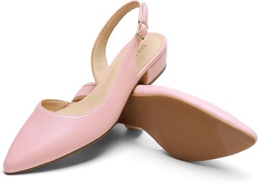 Жіночі туфлі-балетки Dream Pairs Slingback з відкритим каблуком, світло-рожеві, розмір 43 EU
