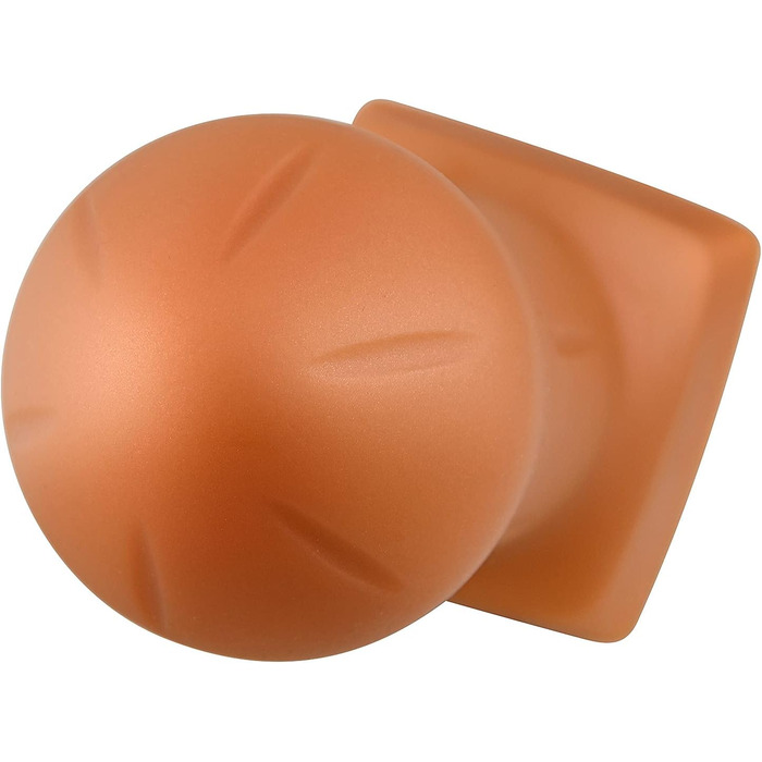 Анальний плагін Roluck, 13.5 x 7 см, з соском, золотий силікон, анальний дildо (M)