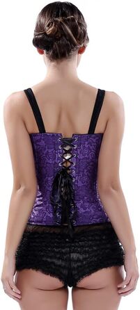 Корсет Vollbrust з застібкою-блискавкою для жінок, готичний стиль, XXL, фіолетовий