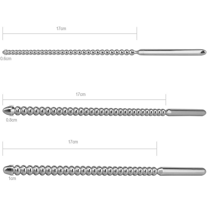 Набір розширювачів уретри з нержавіючої сталі Roluck для чоловіків (3 шт.)
