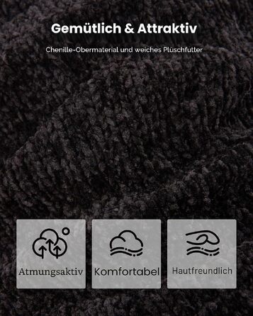 Жіночі домашні капці LongBay з ефектом пам'яті Memory Foam, протиковзаючі зручні тапочки сліпони (розмір 42/43 EU, чорні)