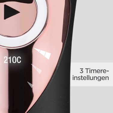 Автоматичний стайлер для локонів BaByliss Curl Secret Lite C1031E, 19 мм, 5 рівнів температури до 210°C, чорний з рожевим золотом