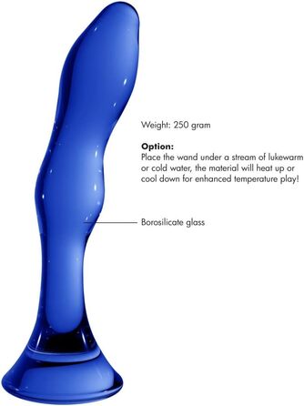 Ділт з боросилікатного скла Shots Chrystalino Galant, блакитний, 15 см