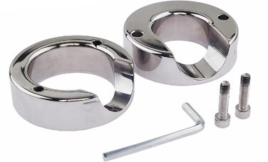 Кільце для яєчок та статевого члена з нержавіючої сталі для чоловіків, пристрій для обмеження яєчок, розтягуване кільце, металевий аксесуар для сексуального задоволення та тренувань (S)