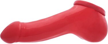 Латексний пеніс-чохол TOYLIE Adam, 13 см, червоний – з мішком та вираженою головкою, Made in Germany