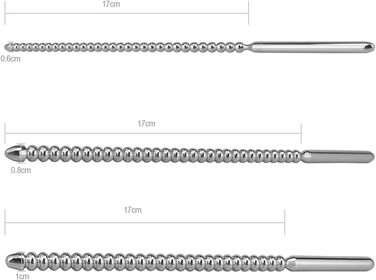 Набір розширювачів уретри з нержавіючої сталі Roluck для чоловіків (3 шт.)