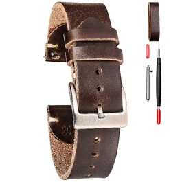 Шкіряний ремінець для годинника Horween Vintage з швидкознімним кріпленням, коричневий, 20 мм